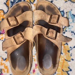 Birkenstock Arizona Tobacco Brown Waxy Leather